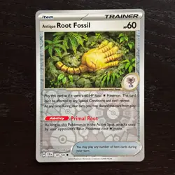 Antique Root Fossil 130/142 Pokemon Stellar Crown SV07 Reverse Holo Common NM - Image 1