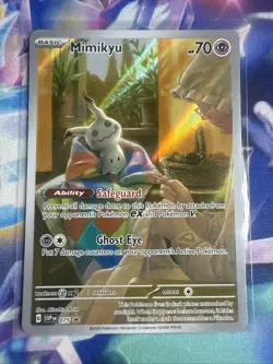 Mimikyu - SVP 075 - Illustration Rare SV Black Star Promo Pokemon Paldean Fates - Image 1