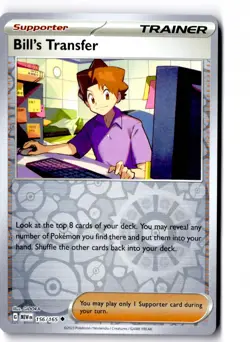 Bill's Transfer 156/165 Uncommon 151 Pokemon Reverse Holo Lightly Played - Image 1