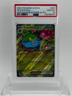 2025 Pokemon Venusaur ex #001 PSA 10 GEM MT Stellar Crown - Image 1