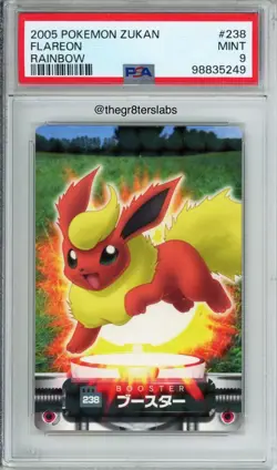 Flareon - 2005 Pokemon Zukan - Rainbow - Japanese - #238 - PSA9 - Image 1