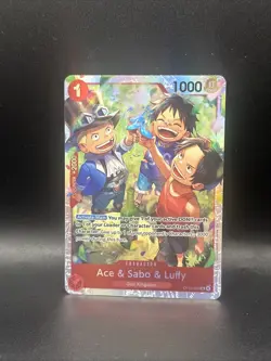Ace & Sabo & Luffy OP13-007 SR Art Carrying on His Will ENGLISH - Image 1