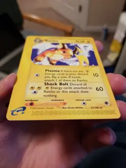 Raichu - 61/165 Expedition Base Set - Rare Pokemon Card - Near Mint - Image 2