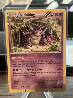 Pokemon TCG Nidoking 45/114 Regular Rare HP150 Lightly Played Card English - Image 1