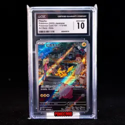 Pikachu AR SV2a-173/165 Pokemon Card Japanese CGC 10 #1 - Image 1
