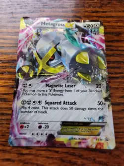 PL! - Shiny Metagross EX 2014 Pokemon XY34 Black Star Promo Pokemon Card - Image 1