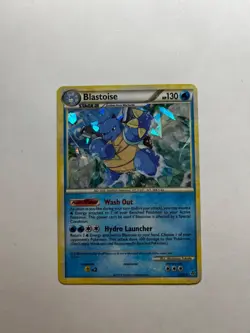2010 Pokemon, HGSS Unleashed Promos, #13/95 Blastoise, Cracked Ice Holo Rare - Image 1