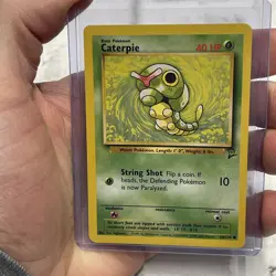 Vintage VTG Caterpie 68/130 Base Set 2 - Common Pokemon Card TCG - WOTC - NM/MT - Image 1