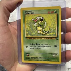 Vintage VTG Caterpie 68/130 Base Set 2 - Common Pokemon Card TCG - WOTC - NM/MT - Image 2
