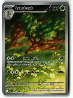 Sawsbuck ⭐ 092/086 Holo Illustration Rare White Flare 2025 Pokemon NM - Image 1