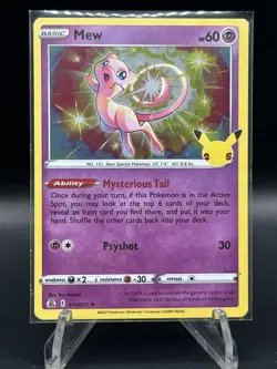 Mew Holo 11/25 Celebrations 25th anniversary Pokemon TCG rare ENGLISH 2021 - Image 1