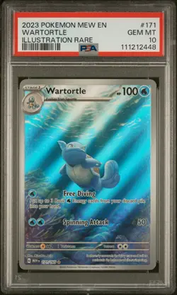 2023 POKEMON MEW EN-151 ILLUSTRATION RARE #171 WARTORTLE PSA 10 - Image 1