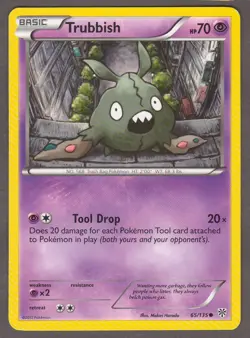 Pokemon Trubbish 65/135 Plasma Storm Common Psychic 2012 LP - Image 1