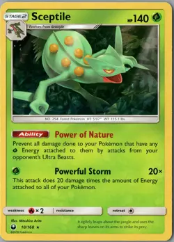 Sceptile Holo Rare SM - Celestial Storm 10/168 NM Cracked Ice Holofoil - Pokemon - Image 1