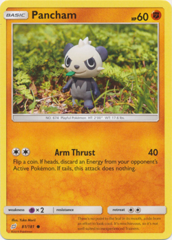 Pancham 81/181 SM Team Up Pokemon TCG Common - Image 1