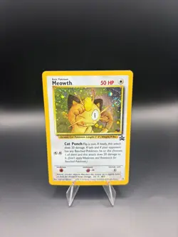 WOTC Pokemon Meowth #10 TCG Promo - Holo Rare - w/ SWIRL - NM - Image 1