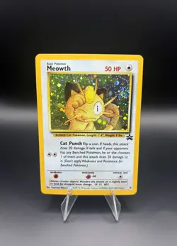 WOTC Pokemon Meowth #10 TCG Promo - Holo Rare - w/ SWIRL - NM - Image 2