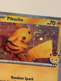 ERROR HOLO BLEED BURP SWIRL 🌀 Pikachu Pokemon Day 2026 051/162 30th Cosmo Promo - Image 2