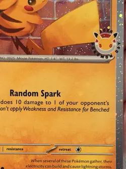 ERROR HOLO BLEED BURP SWIRL 🌀 Pikachu Pokemon Day 2026 051/162 30th Cosmo Promo - Image 3