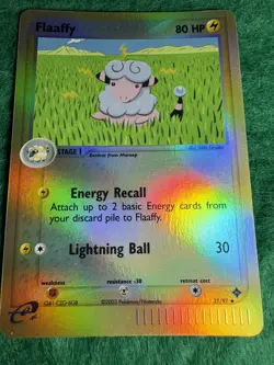 Pokemon E-Series 2003 Ex Dragon Reverse Holo Card: Flaaffy (27/97) - MP - Image 1