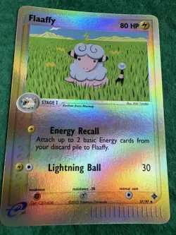 Pokemon E-Series 2003 Ex Dragon Reverse Holo Card: Flaaffy (27/97) - MP - Image 5