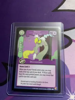 My Little Pony Card CCG Absolute Discord Ultra Rare #192 UR Discord Give or Take - Image 3
