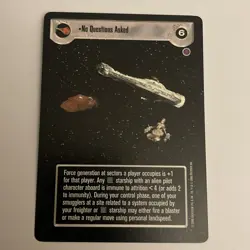 STAR WARS CCG LIGHT SIDE PREMIUM CARD NO QUESTIONS ASKED - Image 1