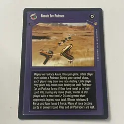 STAR WARS CCG TATOOINE RARE CARD BOONTA EVE PODRACE - Image 1