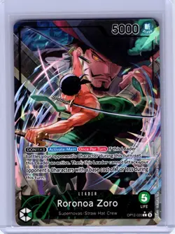 One Piece Roronoa Zoro Alt Art Op12-020 Leader English NM Card - Image 1