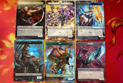 MTG MOM March of the Machine Japan Limited 6 Non Foil Token Complete Set FAST - Image 1