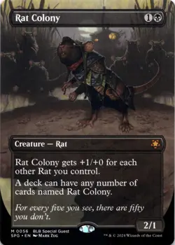 Rat Colony BORDERLESS Special Guests Magic MTG NM - Image 1