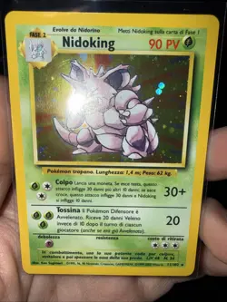 NIDOKING Pokemon TCG 11/102 Base Set Holo **ITALIAN** LP - Image 1