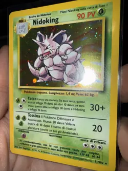 NIDOKING Pokemon TCG 11/102 Base Set Holo **ITALIAN** LP - Image 2
