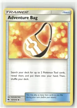 Adventure Bag 167/214 Lost Thunder Pokemon TCG NM - Image 1