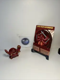 Bakugan Pyrus 680G Fortress Figure Battle Brawlers W/Card RARE - Image 1