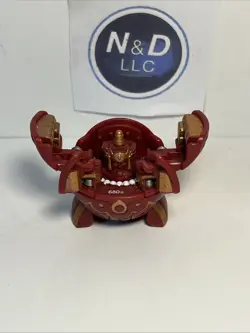 Bakugan Pyrus 680G Fortress Figure Battle Brawlers W/Card RARE - Image 2