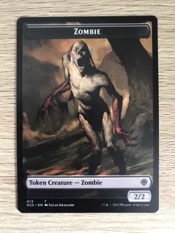 Zombie / Zombie Army Token MTG Magic the Gathering Card NM Starter Commander SCD - Image 1