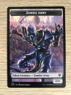 Zombie / Zombie Army Token MTG Magic the Gathering Card NM Starter Commander SCD - Image 2
