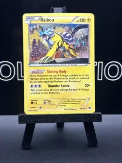 Raikou 55/162 XY Breakthrough Rare Cosmos Holo Pokemon Card - Image 2
