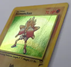 Hitmonchan 8/130 Pokemon Base Set 2 MP Holo Rare Card WOTC Vintage Card - Image 3