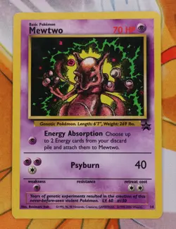 Mewtwo 14 Black Star Promo LP Pokemon TCG WOTC Vintage Card - Image 1