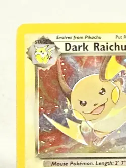 Pokemon Dark Raichu Team Rocket Secret Rare Holo Card 83/82 2000 Wizards - Image 2