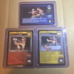 WWE Raw Deal CCG Hollywood Lot - Big Boot & Leg Drop Cards - Strike & Trademark - Image 1