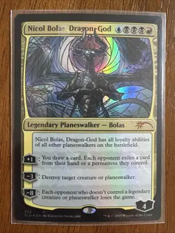 Nicol Bolas, Dragon-Gold (Stained Glass) - FOIL - Secret Lair - Near Mint - MTG - Image 1