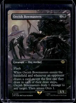MTG Magic Lord of the Rings #433 Orcish Bowmasters Rare Borderless Foil (A) - Image 1