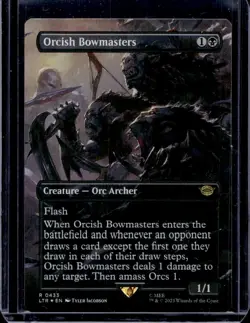 MTG Magic Lord of the Rings #433 Orcish Bowmasters Rare Borderless Foil (B) - Image 1