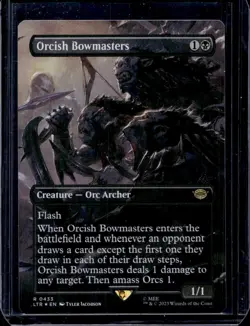 MTG Magic Lord of the Rings #433 Orcish Bowmasters Rare Borderless Foil (D) - Image 1