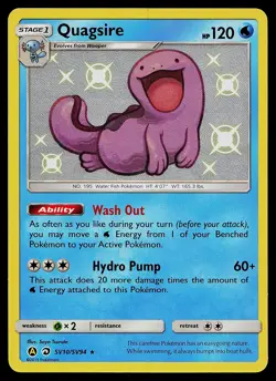 Pokemon Card - Quagsire Hidden Fates SV10/SV94 Shiny Holo Rare - Image 1