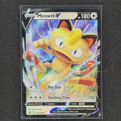 Meowth V - SWSH004 - Black Star Promo - Sword & Shield - Pokemon Card - NM/M - Image 1