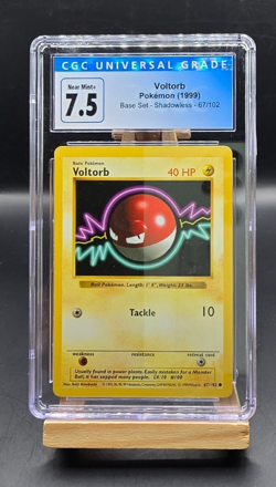 Pokemon Voltorb Shadowless Base Set 1999 CGC 7.5 - Image 1